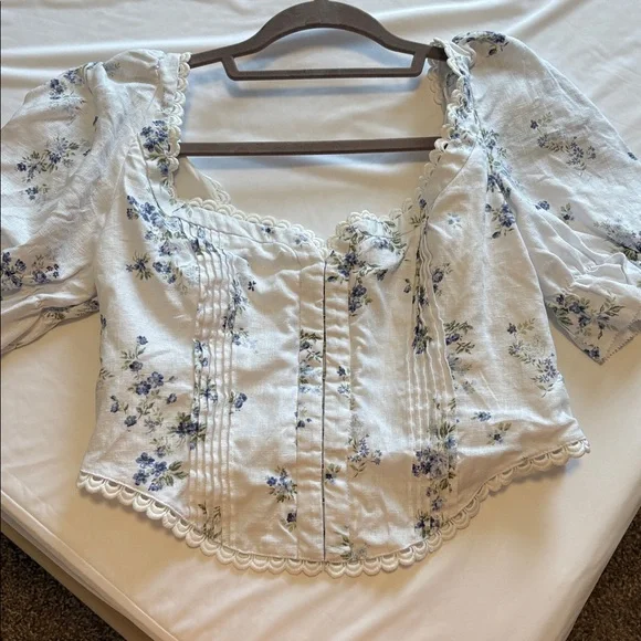 Reformation Linen Simmie Top - Picture 3 of 4